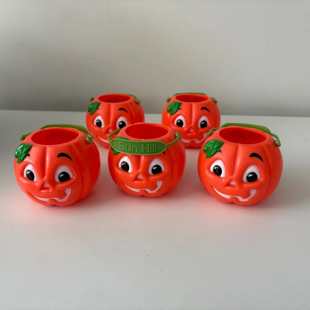 Sun Hill Halloween Pumpkin Candy Buckets Treat Holders Party Favors Set of 5